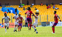 A photo of the GPL Super Clash between Hearts of Oak and Asante Kotoko