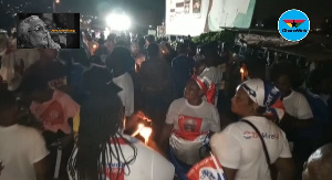 Thousands of party supporters thronged the streets to campaign for the NDC