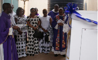 Family of the late Mrs. Lucy Peprah-Tawiah presented the Generator Plant to the Church