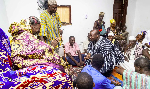 Abu Jinapor paying homage to Yagbonwura