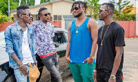 Shatta Wale with his Militants