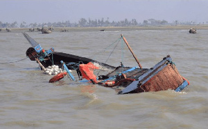 capsized boat