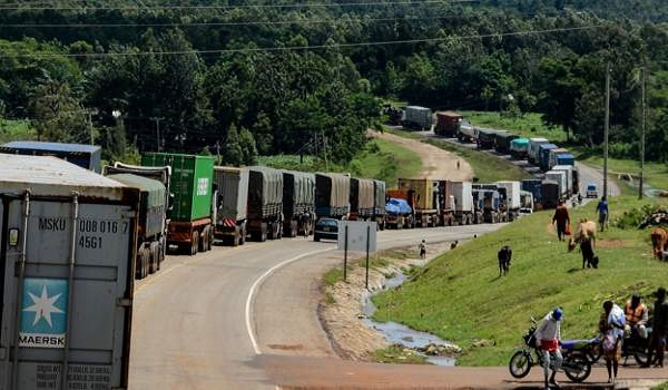 The requirement to test drivers for Covid-19 has caused long delays at the border