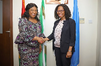 Foreign Affairs Minister, Shirley Ayorkor Botchway and UNDP Rep, Gita Honwana Welch