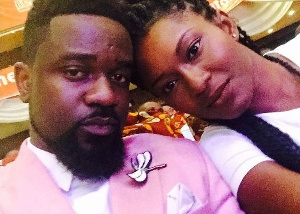 Sarkodie with wife, Tracy Sarkcess