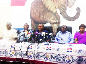 NPP leadership during the press conference