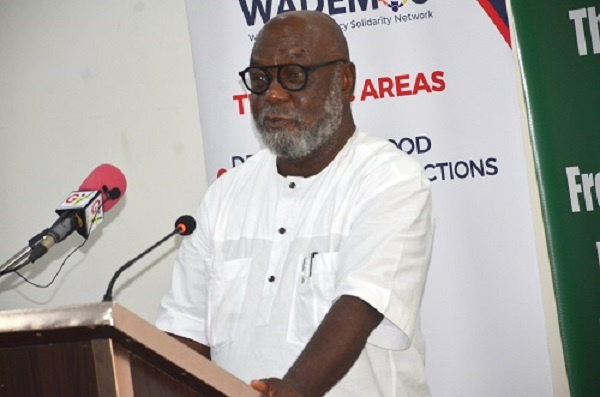 Prof Kwame Karikari speaking at the conference