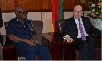 IGP John Kudalorwith US Ambassador to Ghana, Robert Porter Jackson