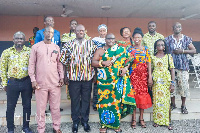 Officials of GGSA in a group photo with elders of the community