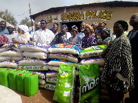 Some minority MPs presenting the items to the family