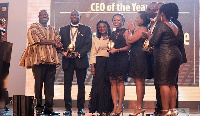 Team members of MTN receive the awards