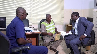 Managing Director of Business Port Limited, Abdul Fatai Razak in a meeting with Eye On Port crew