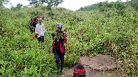 Some residents of Boti in the Yilo Krobo Municipality during the eviction exercise