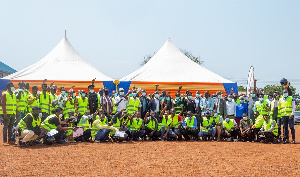 The motorcycle riders captured in a photo