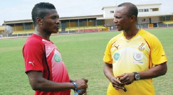 Asamoah Gyan and Kwesi Appiah