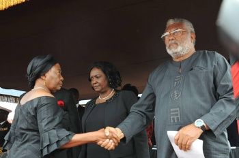 Former First lady Naadu Mills and Former President Rawlings