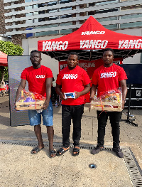 A photo of some winners in the ongoing Yango promo