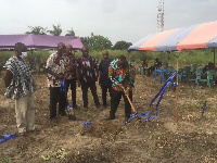 The MCE and some officials commissioning the construction