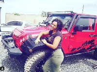 Pokua acquired a red and black Jeep wrangler as a personal gift for her birthday