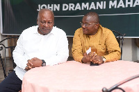 John Mahama with Sylvester Mensah