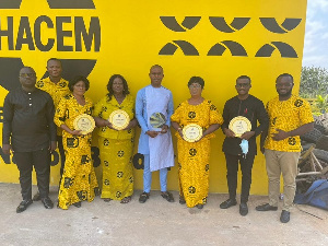 Some of the awardees with the Overall Best Distributor, Clement Effah (4th from right)