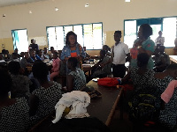 She urged the girls to aim high in order to fulfil their destiny and to say no to teenage pregnancy