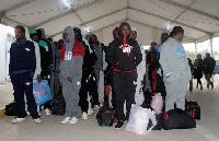 File photo of Ghanaians awaiting deportation