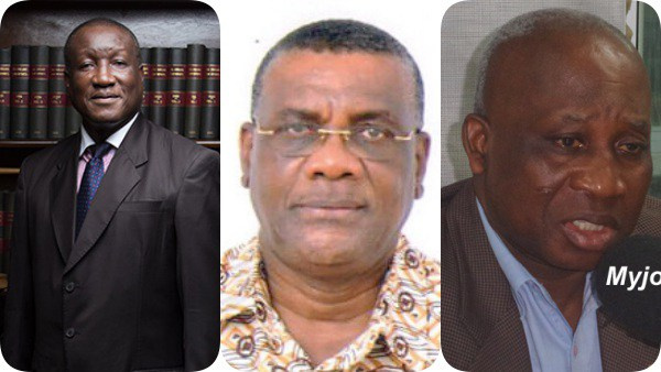 Nene Amegatcher (l), Prof. Nii Kotey(m) and Justice Marful-Sau (r)