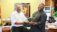 President John Dramani Mahama with Chief Dele Momodu