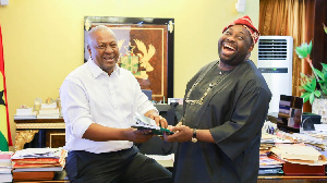 President John Dramani Mahama with Chief Dele Momodu