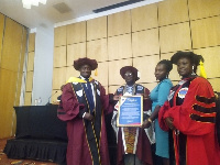 Dr. Ankrah during his induction as a fellow of the Chartered Institute of Economists