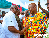 Mahama reflected on his previous term's achievements in building hospitals, roads, and schools