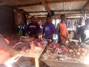 The butchers are protesting the relocation of the abatoire to Yorgo