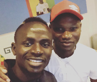 Sadio Mane with his longtime friend Desire Segbe Azankpo