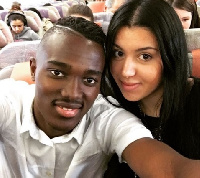 Bernard Mensah with his girlfriend Anna