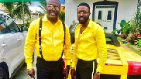 Both banned: Ashantigold CEO Emmanuel Frimpong (right) with his father