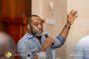 Matthew Opoku Prempeh speaking at the retreat