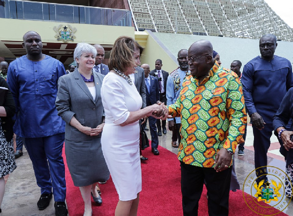 President Akufo-Addo with the US Congress Speaker Nancy Pelosi