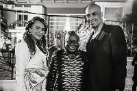 Nicole Ari Parker, President Akufo-Addo and Boris Kodjoe