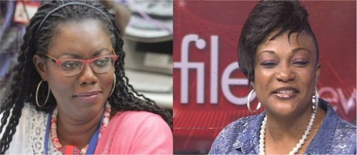 Ministers Ursula Owusu and Otiko Djaba in an enhanced photo