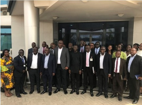 Dr. Amin Adam (5th from right), Egbert Fabille (6th from right) with dignitaries at the launch