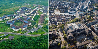 An aerial view Ashesi University & Swiss Federal Institute of Technology (ETH Zurich) campuses