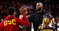 LeBron James has been a visible presence at his son's matches for University of Southern California