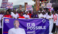 Dr. Mahamudu Bawumia at the It is Possible Mega Easter Walk and Mini Rally