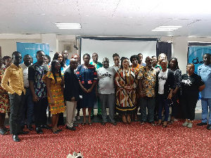 Participants and officials at the launch of the Dubawa Ghana platform