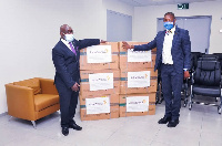 Dr Bernard Oko Boye, Deputy Minister of Health,received the packages