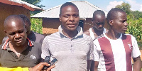 Stephen Barasa addressing the press after his release from prison