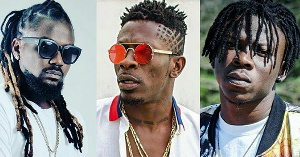 Dancehall musicians Samini,Shatta Wale and Stonebwoy