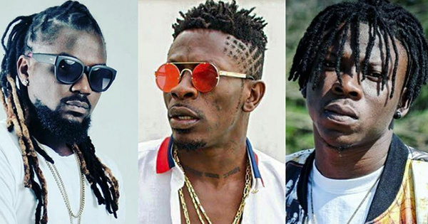 Dancehall musicians Samini,Shatta Wale and Stonebwoy