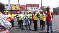 Some members of CILT Ghana at the port